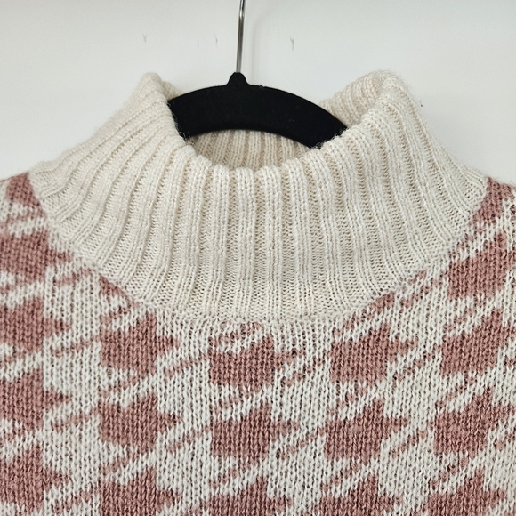 RW&CO. Pink and Cream Cowl Neck Sweater - Picture 3 of 5